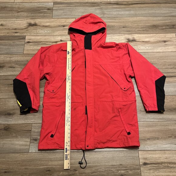 Men's Marlboro Adventure Team Windbreaker XL Red Full Zip Hooded Jacket VINTAGE - Picture 5 of 16